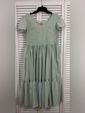 Vintage Karavan boho mint green dress Size M